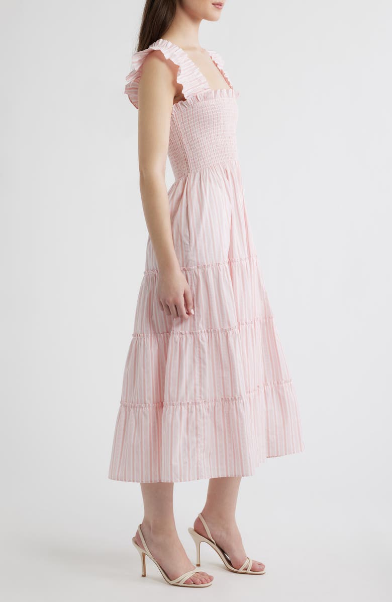 Hill House Home The Ellie Nap Midi Dress, Alternate, color, Variegated Stripe Pink