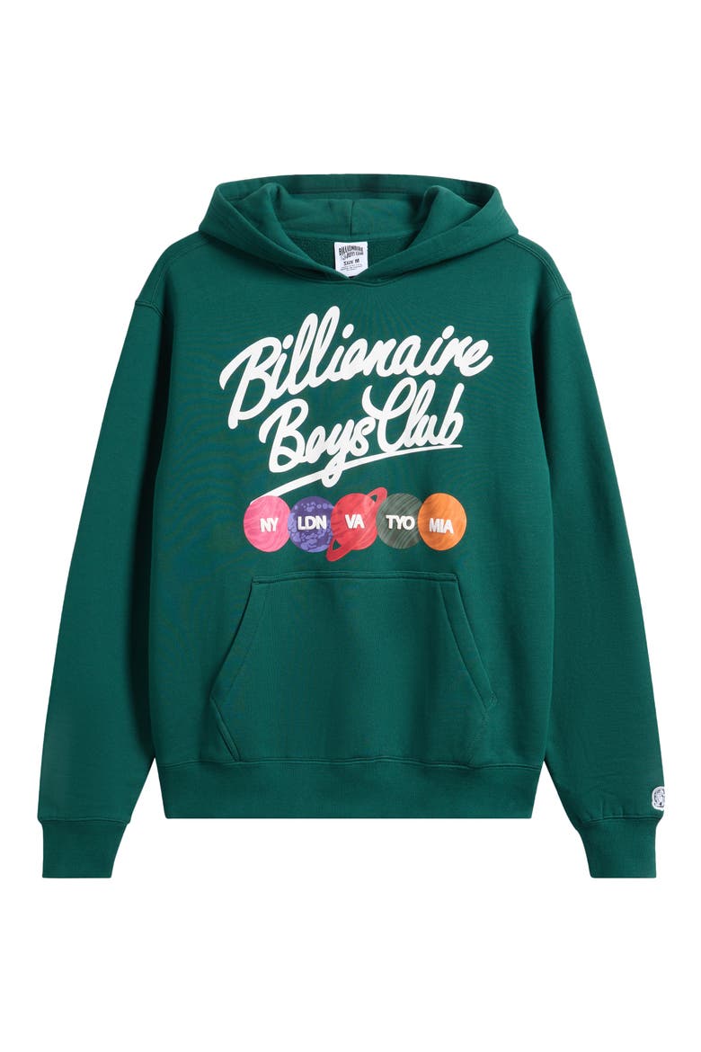 Script Cotton Graphic Hoodie, Alternate, color, RAIN FOREST