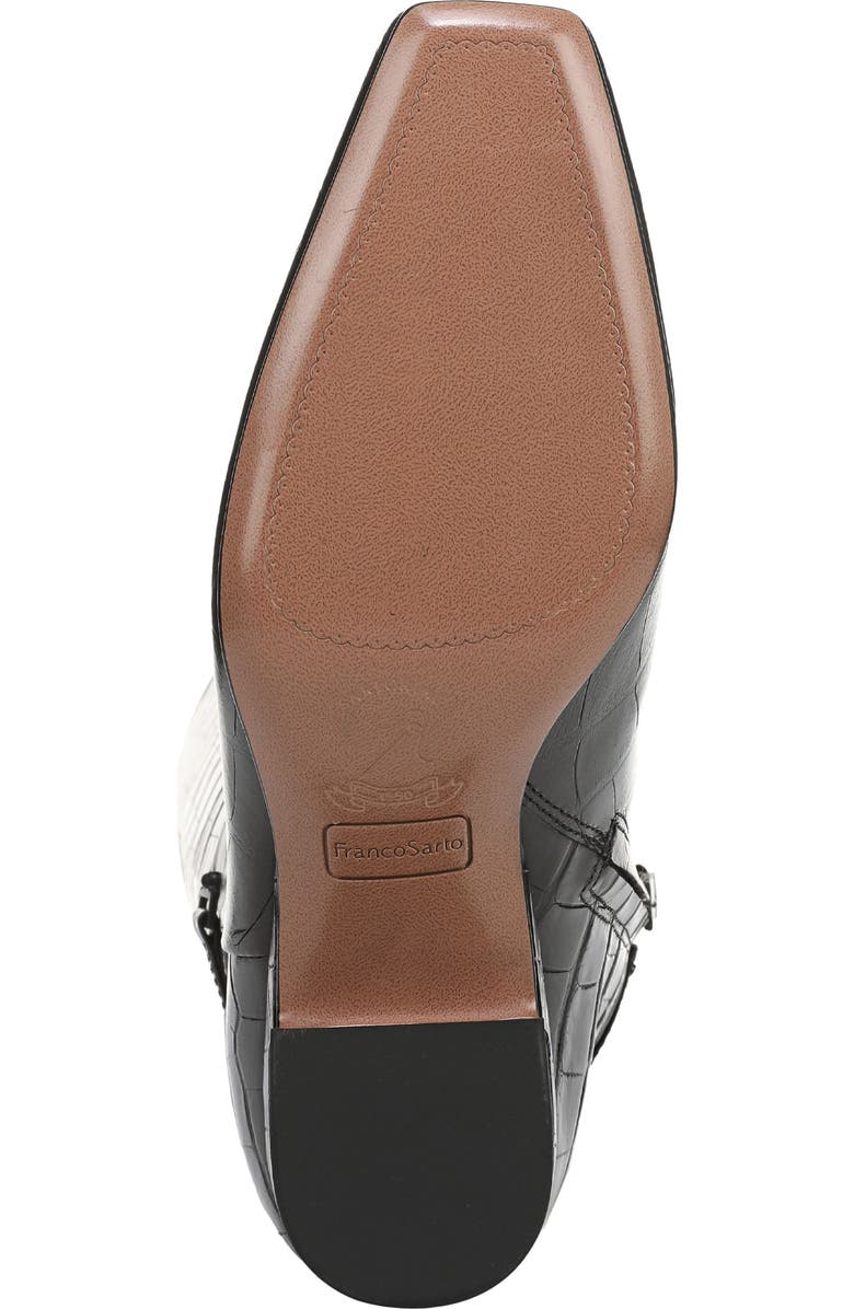 Franco Sarto Sorelina Knee High Boot, Alternate, color, Black Croc