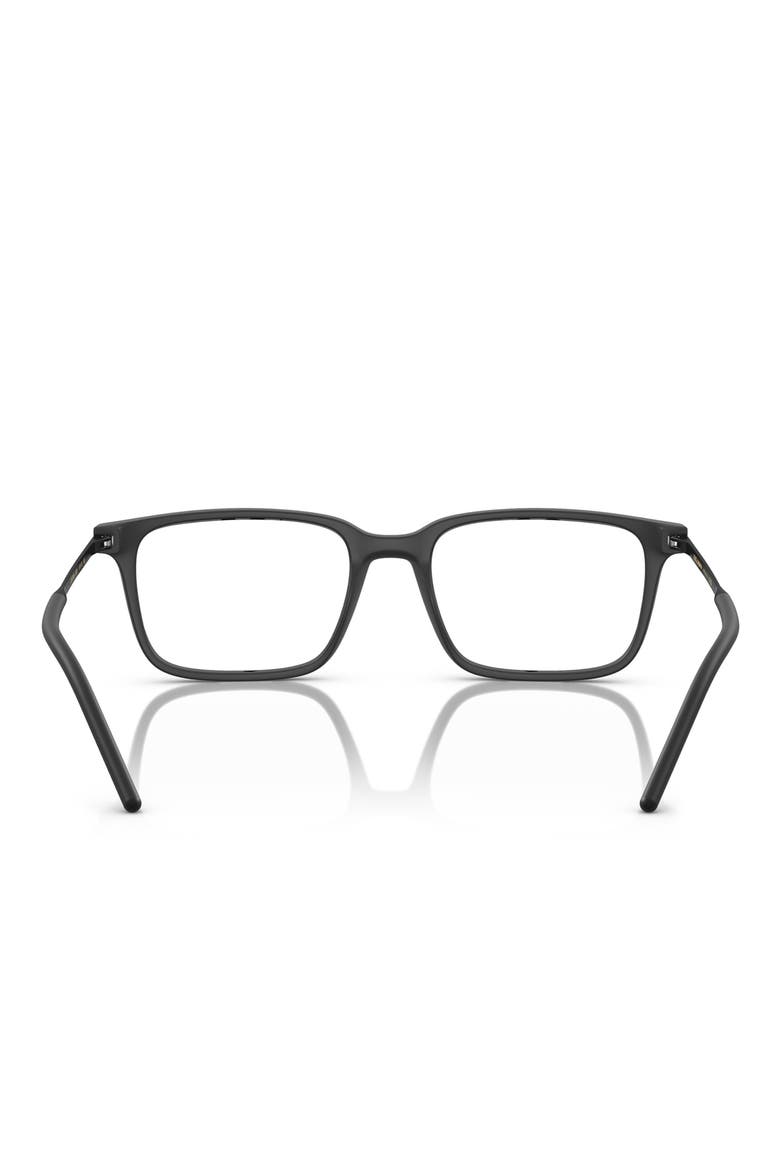 55mm Rectangular Optical Glasses, Alternate, color, MATTE BLACK
