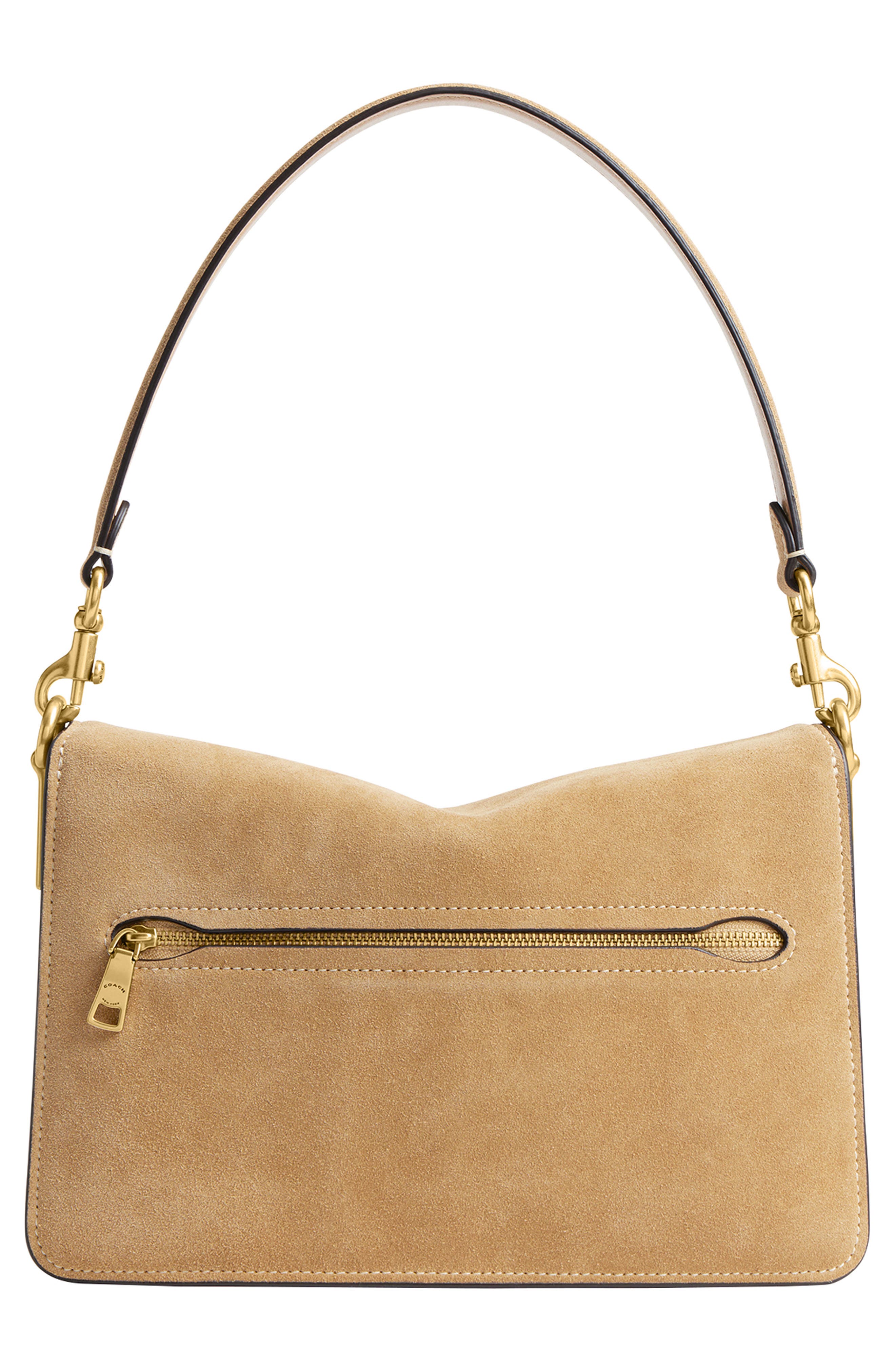COACH Chain Tabby Suede Shoulder Bag, Alternate, color, 