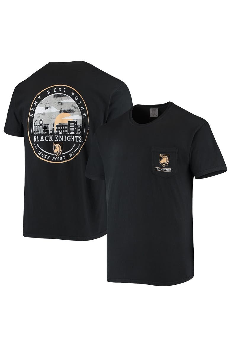 Men's Black Army Black Knights Circle Campus Scene T-Shirt, Main, color, Black