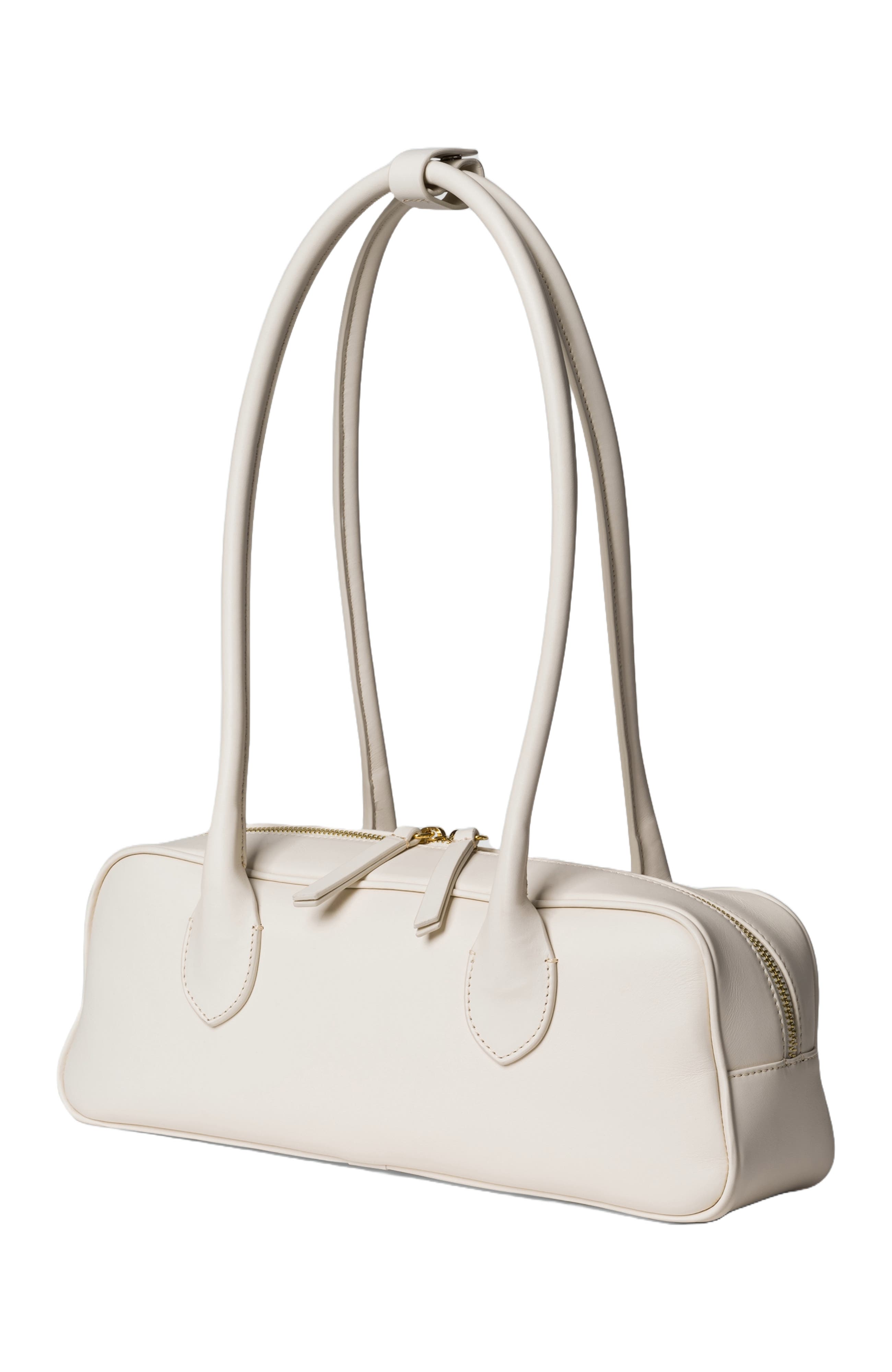 La Strada Leather East West Bag, Alternate, color, Off-White