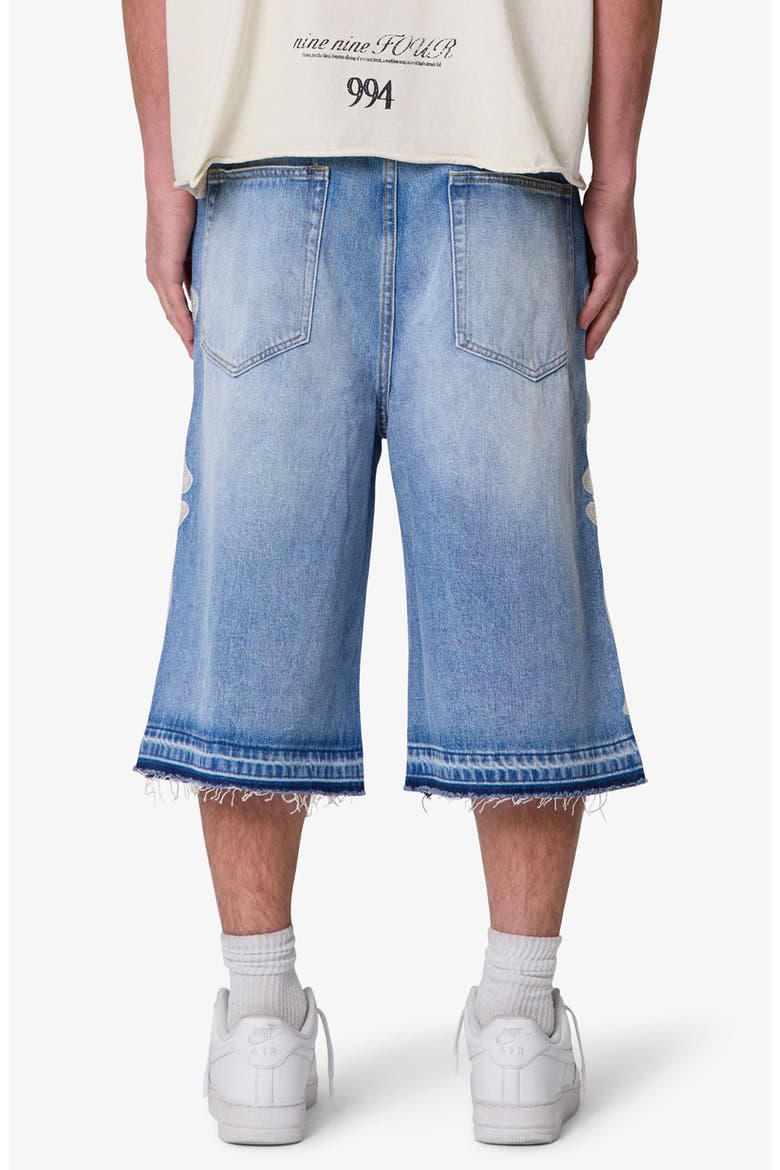 Ultra Baggy Bone Denim Shorts, Alternate, color, BLUE