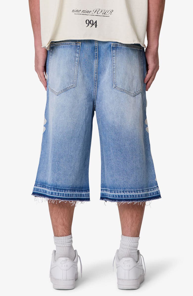 mnml Ultra Baggy Bone Denim Shorts, Alternate, color,