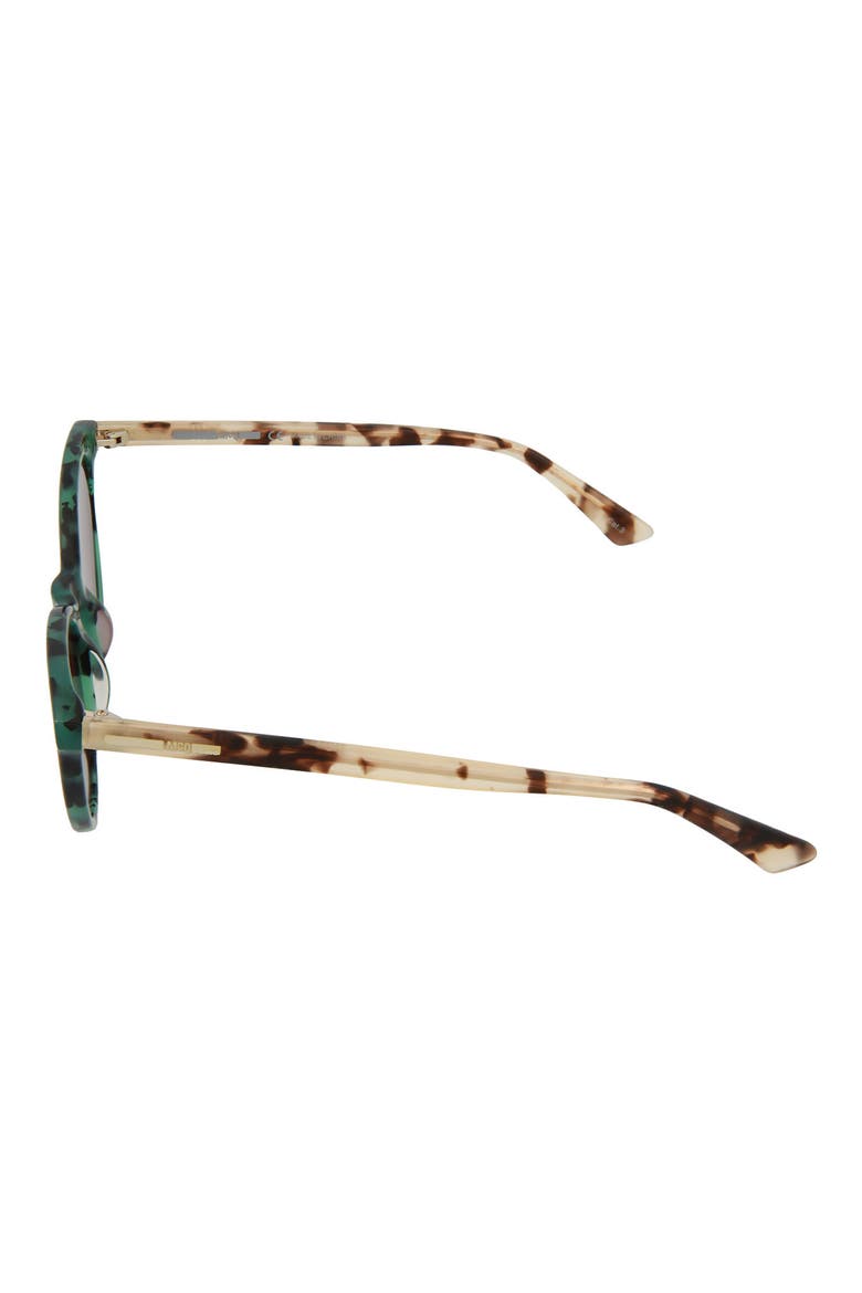 by Alexander McQueen 49mm Cat Eye Sunglasses, Alternate, color, SHINY AQUA HAVANA/ RED