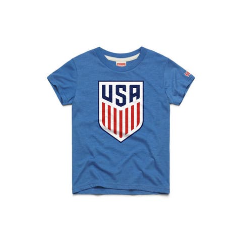 Youth Homage Royal USMNT Crest Tri-Blend T-Shirt
