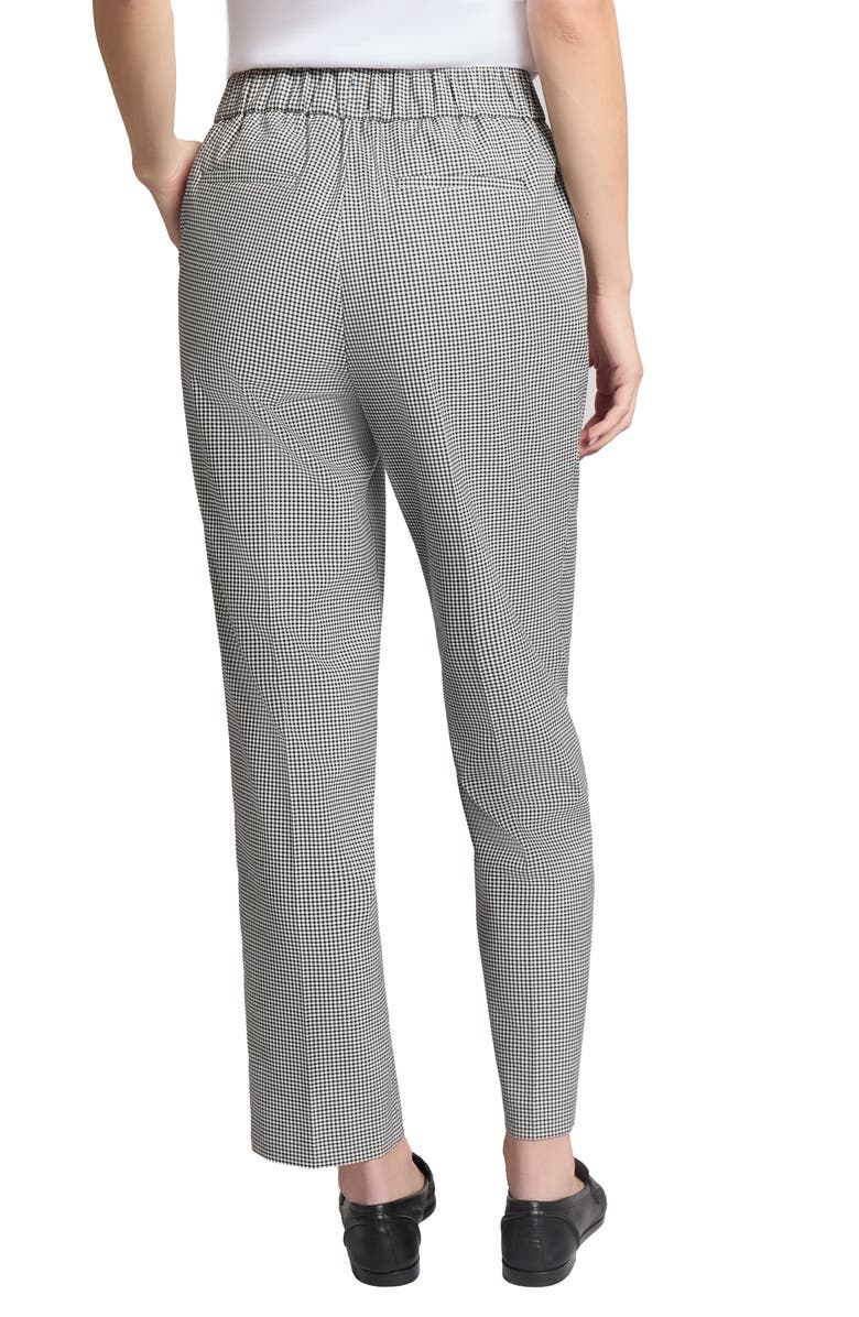 Jones New York Microcheck Ankle Straight Leg Pants, Alternate, color, 