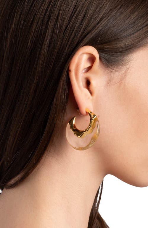 Alexis Bittar Liquid Lucite Puffy Hoop Earrings In No Color
