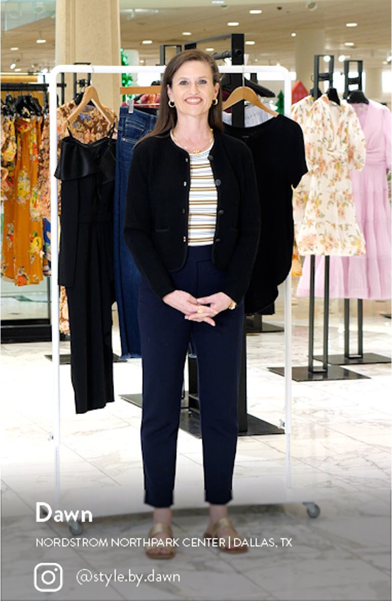 Nancy Rib Merino Wool Blend Cardigan, sales video thumbnail