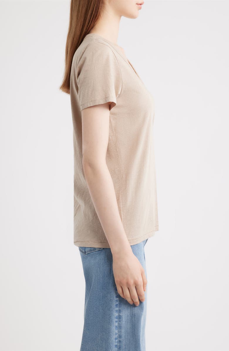 rag & bone The Slub V-Neck T-Shirt, Alternate, color, Soft Beige