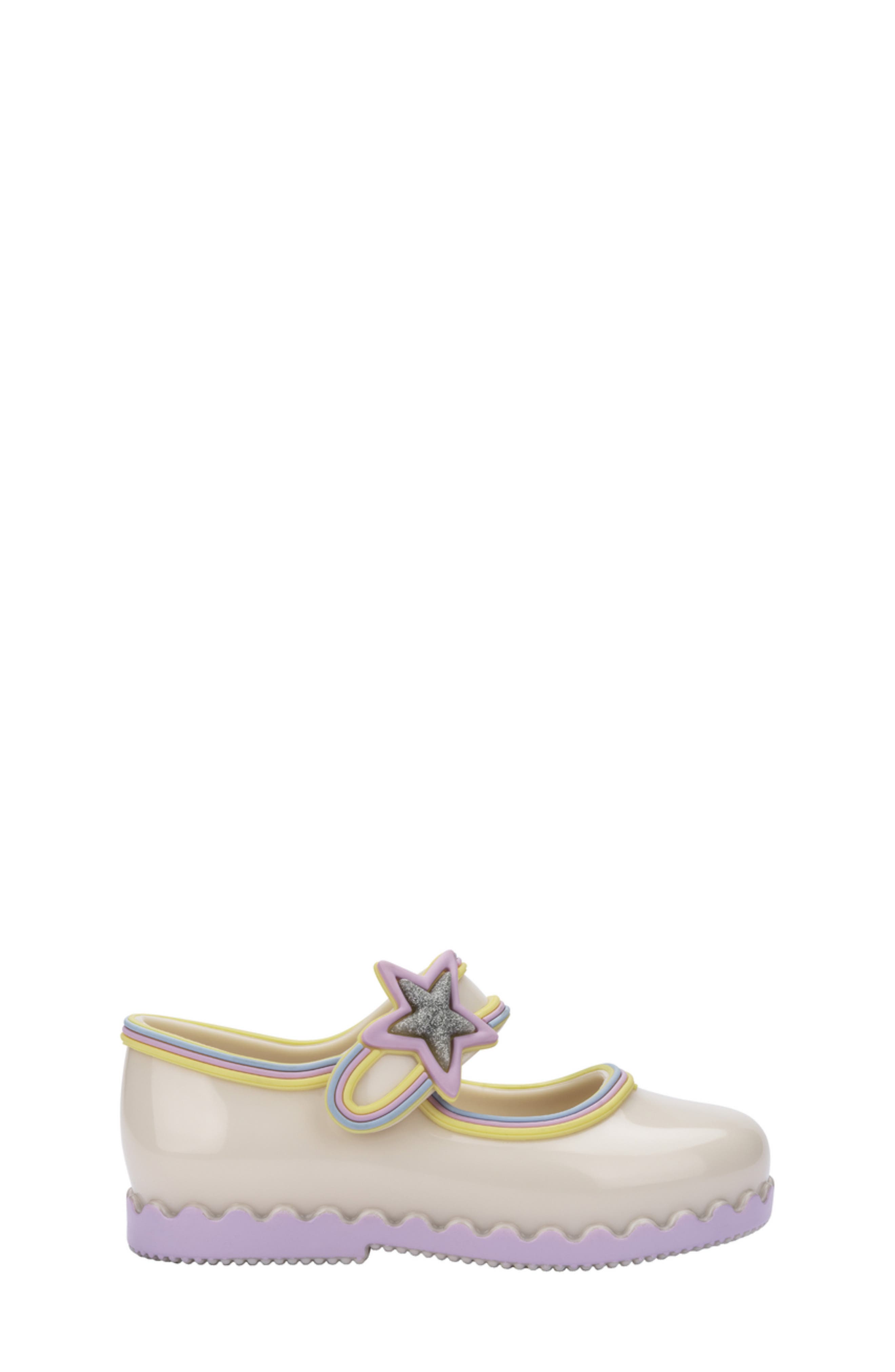Kids' Hip Ballerina Mary Jane Flat, Alternate, color, BEIGE/ LILAC