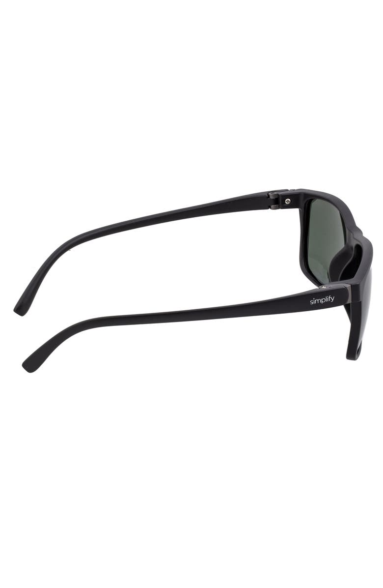 SIMPLIFY Ellis Polarized Sunglasses, Alternate, color, Matte Black/Black