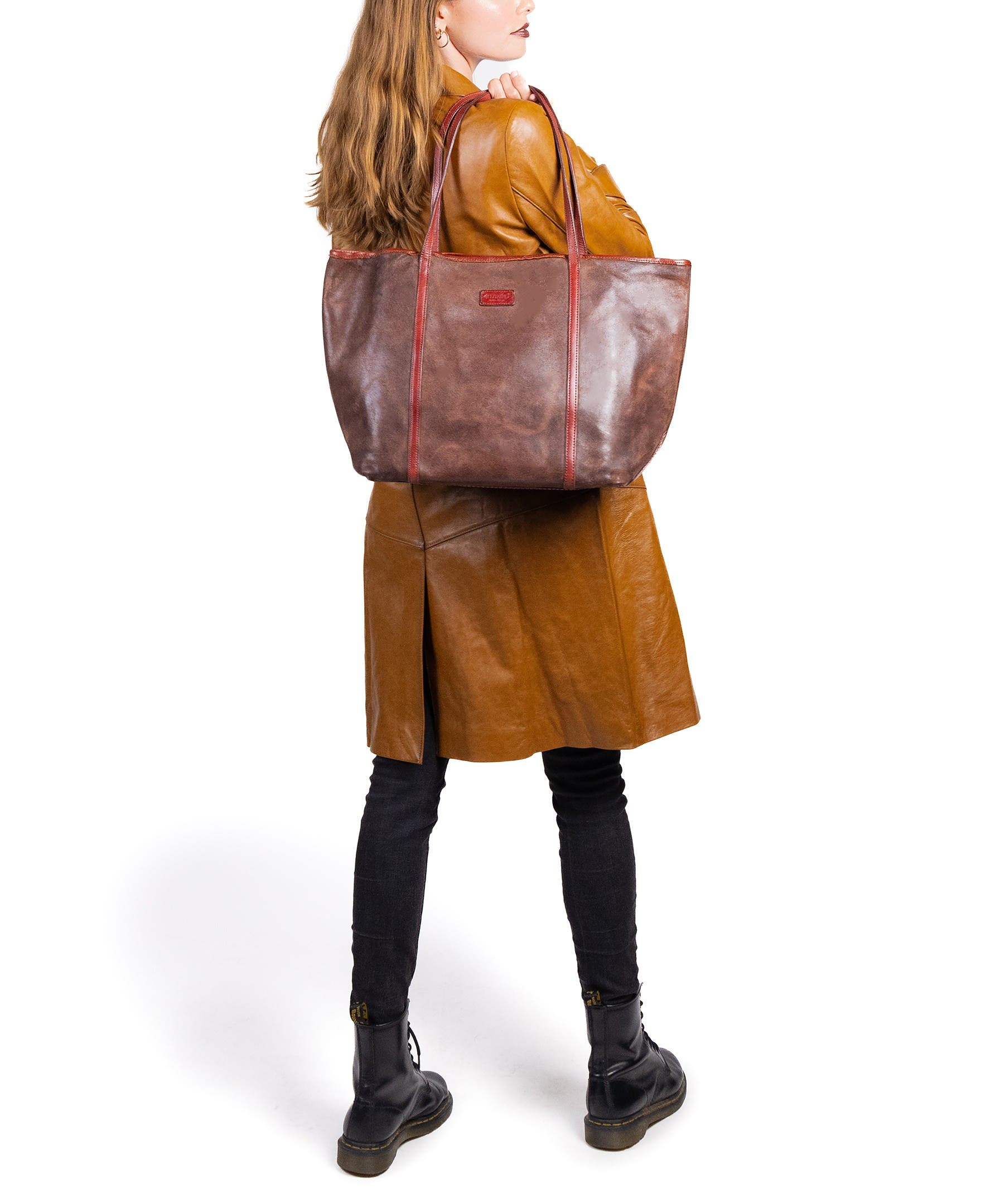 OLD TREND Alder Genuine Leather Everyday Shoulder Tote, Alternate, color, Brown