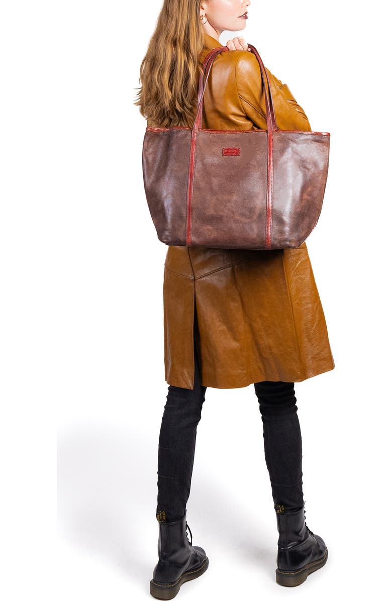 OLD TREND Alder Genuine Leather Everyday Shoulder Tote, Alternate, color, Brown