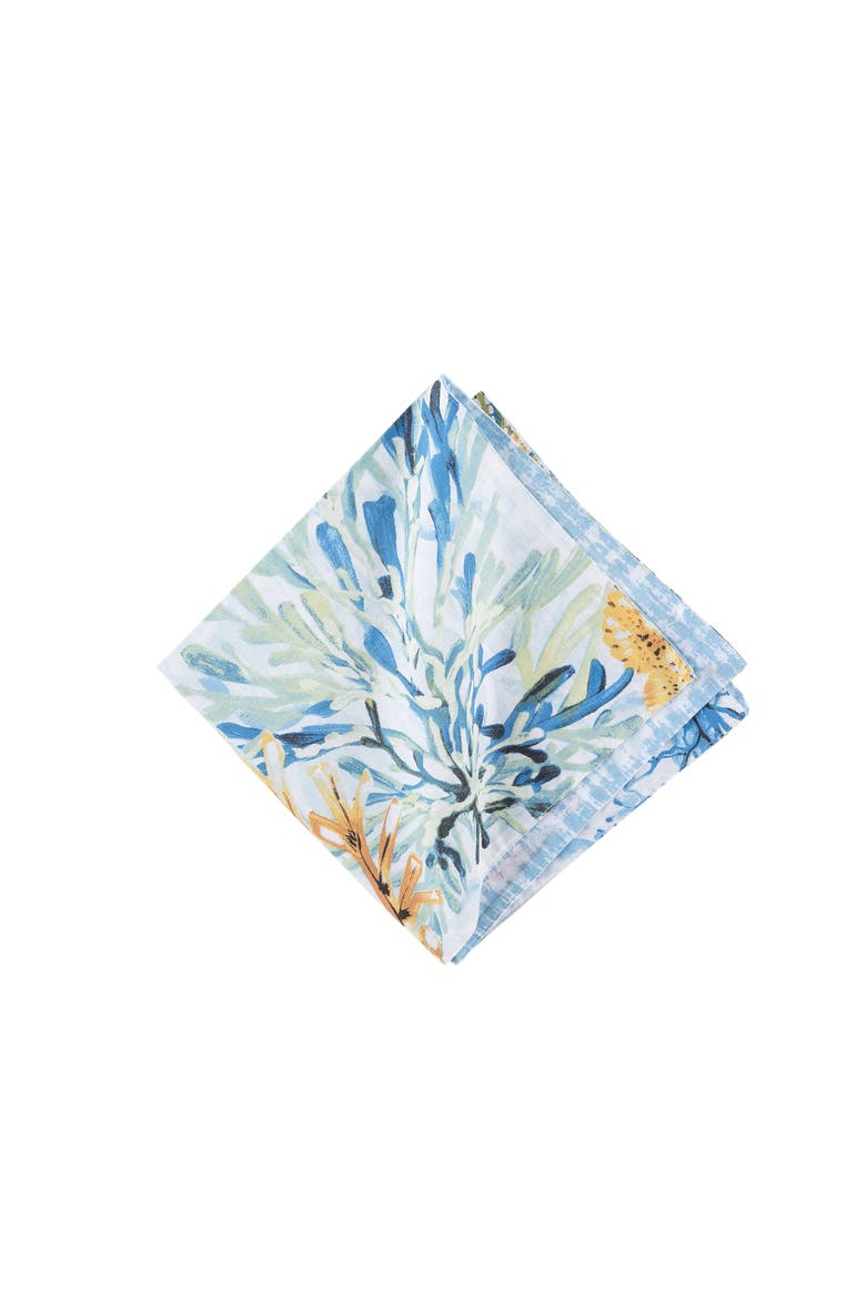 Makena Beach Collection Cotton Single Cloth Napkin, Main, color, Blue