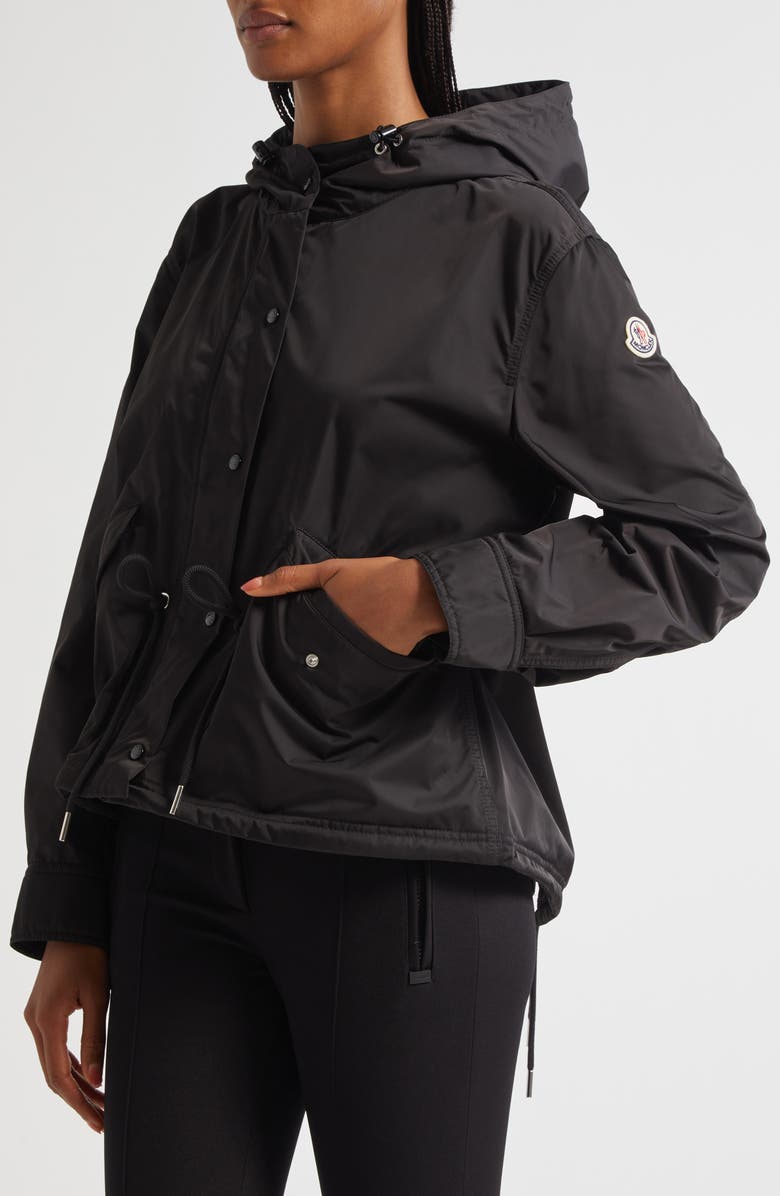 Moncler Noizay Short Parka, Alternate, color, Black