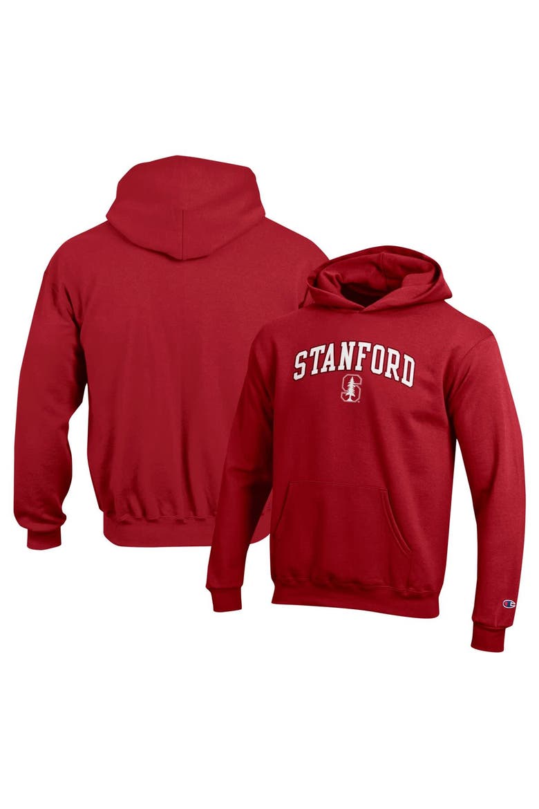 Youth Champion Cardinal Stanford Cardinal Campus Pullover Hoodie, Main, color, Cardinal
