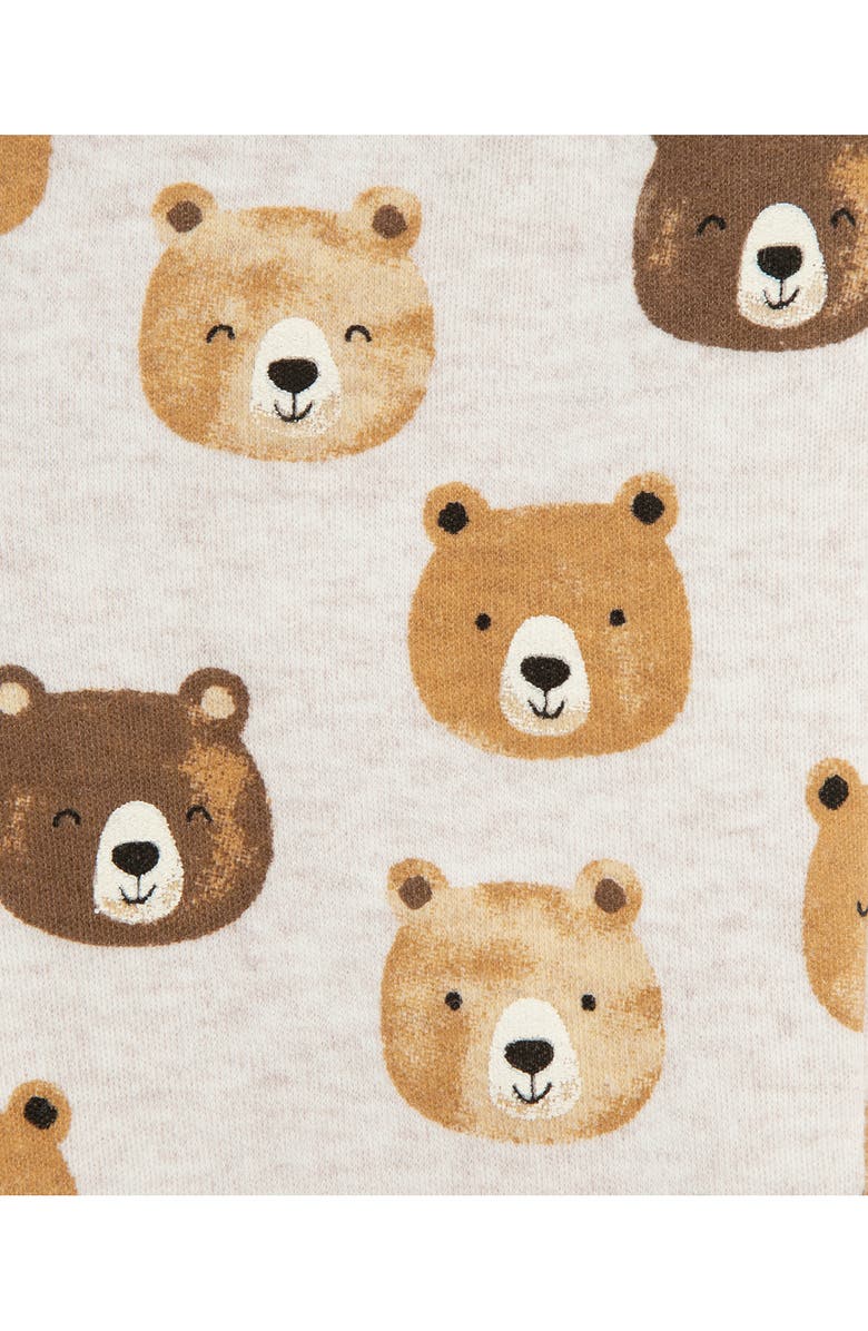 Little Me Bear Hooded Bodysuit & Joggers Set, Alternate, color, Oatmeal