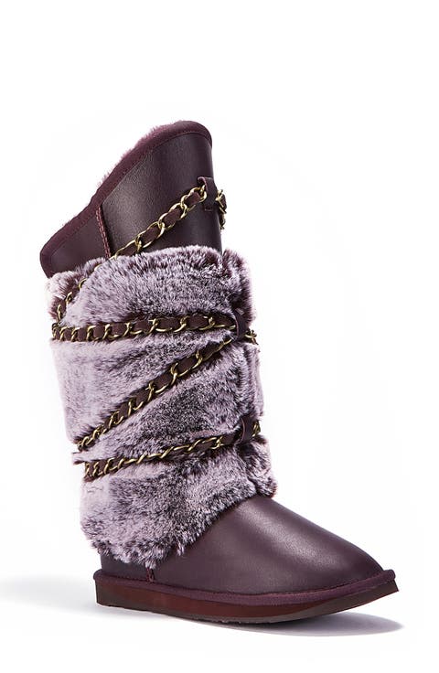 Atilla Genuine Shearling Tall Boot (Women) (Wide Calf)