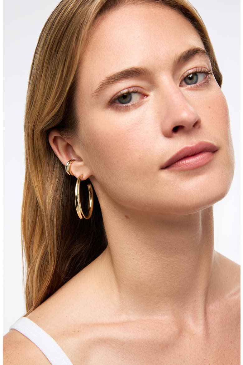Wade Large Hoop Earrings, Alternate, color, GOLD