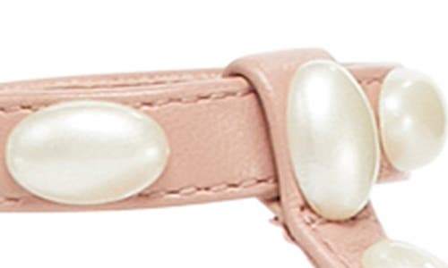 Stuart Weitzman Sandalen Aus Leder Mit Kunstperlen In Clay