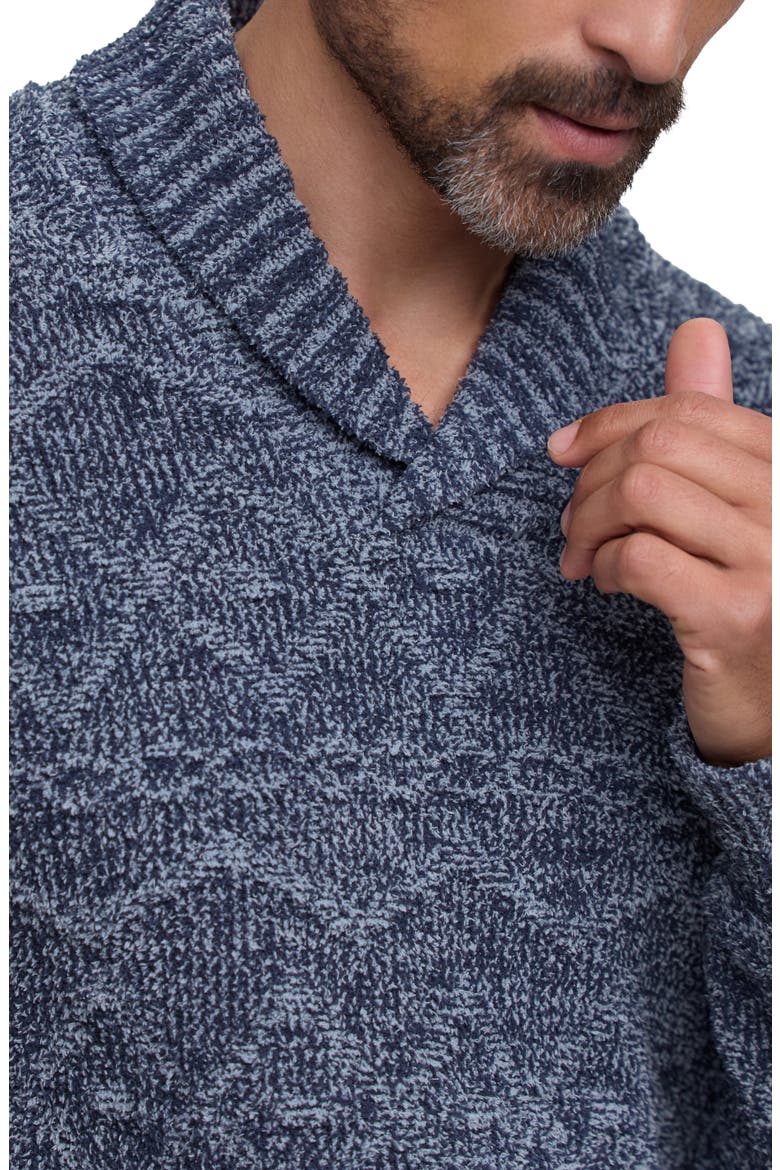 Fair Isle Shawl Collar Sweater, Alternate, color, INDIGO-MOONBEAM