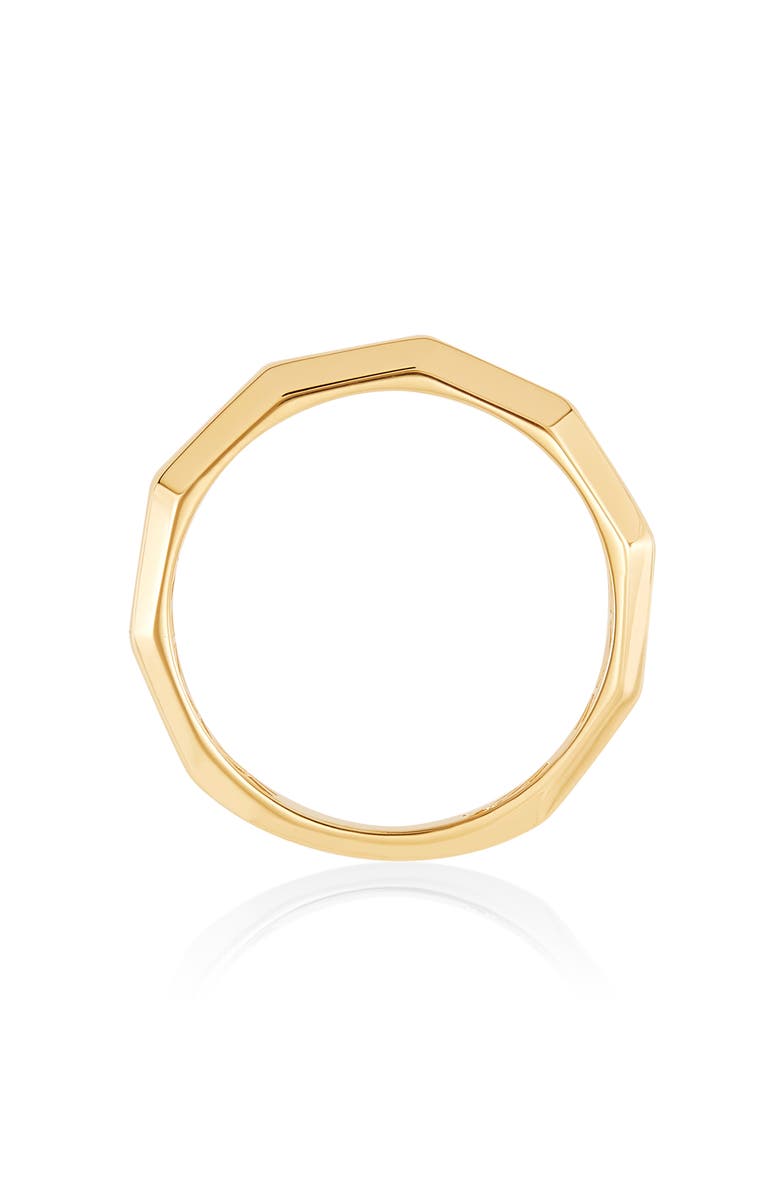 Frankie & Zoe Faceted Band Ring, Alternate, color, Yellow Gold