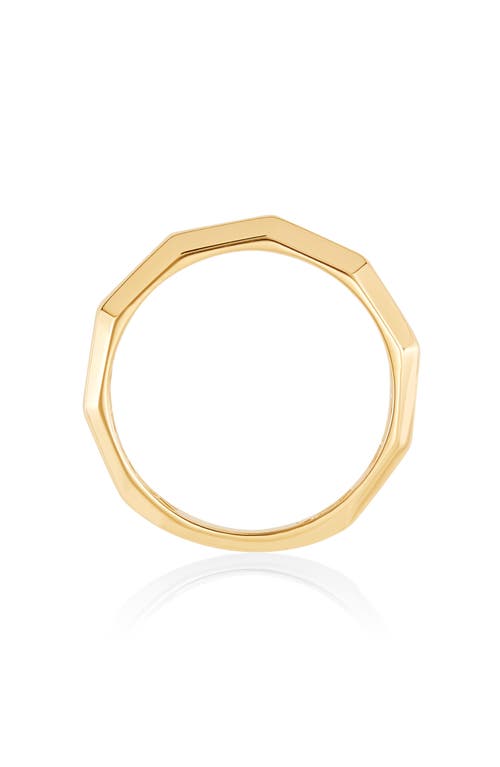 Frankie & Zoe Faceted Band Ring In Gold
