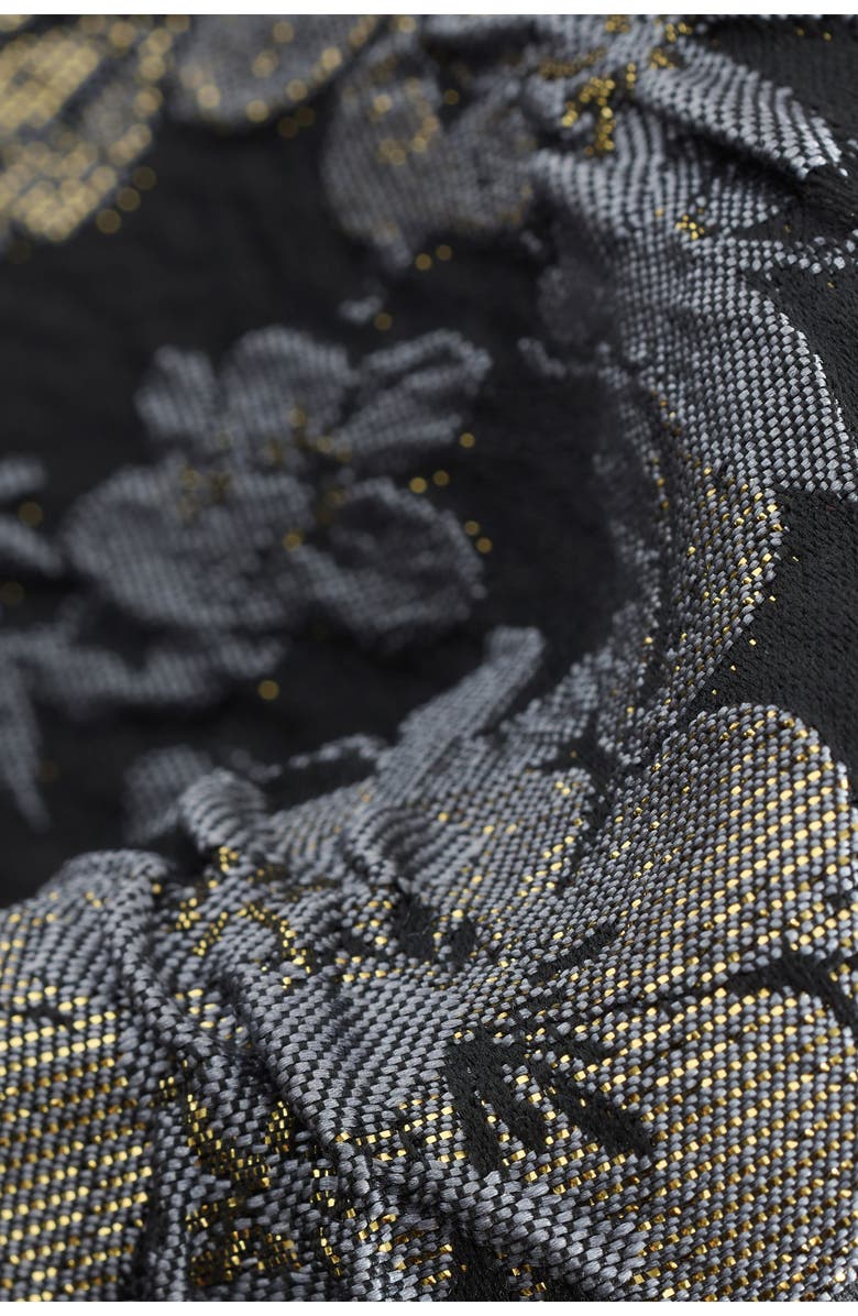 NEXT Metallic Floral Jacquard Miniskirt, Alternate, color, Grey