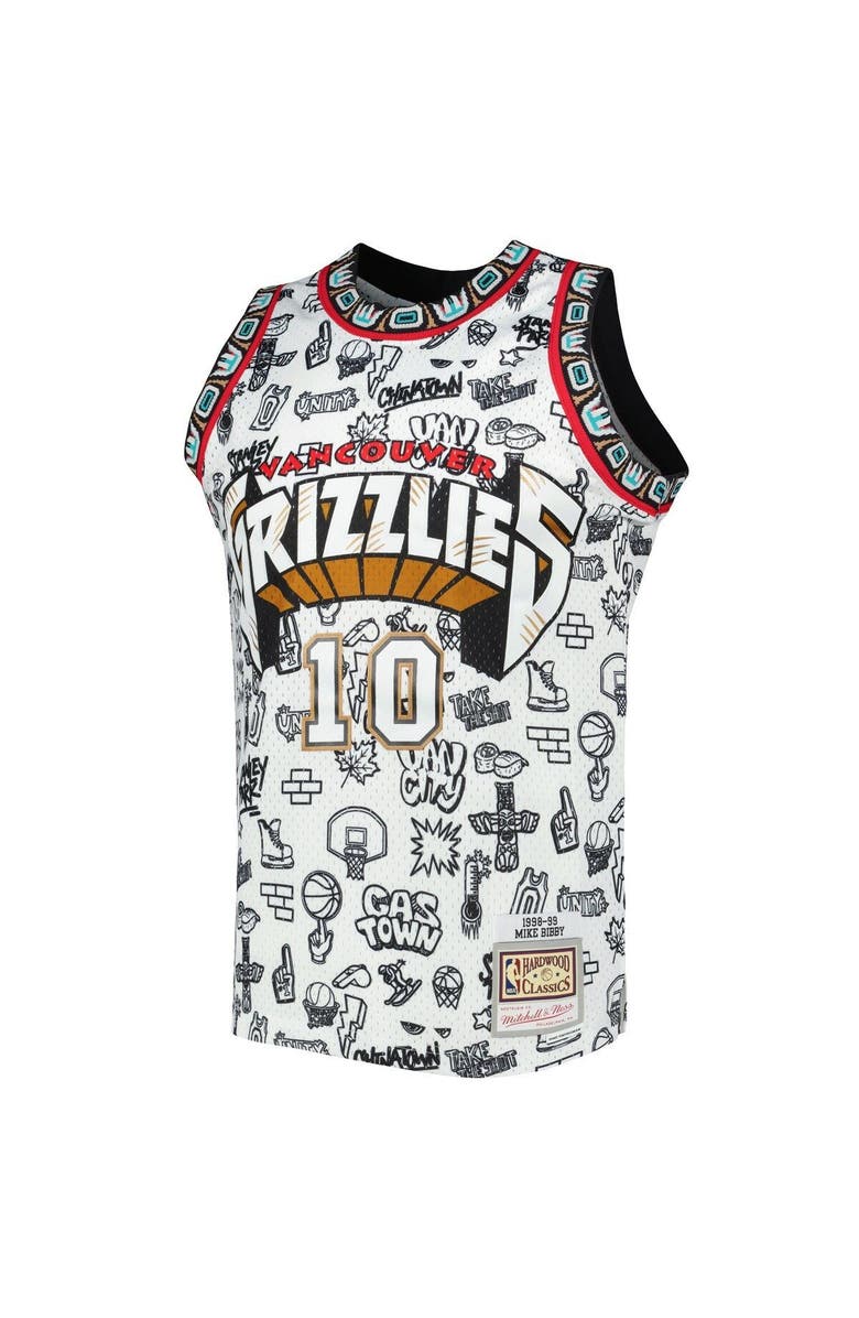 Mitchell & Ness Men's Mitchell & Ness Mike Bibby White Vancouver Grizzlies 1998/99 Swingman Jersey, Alternate, color, 