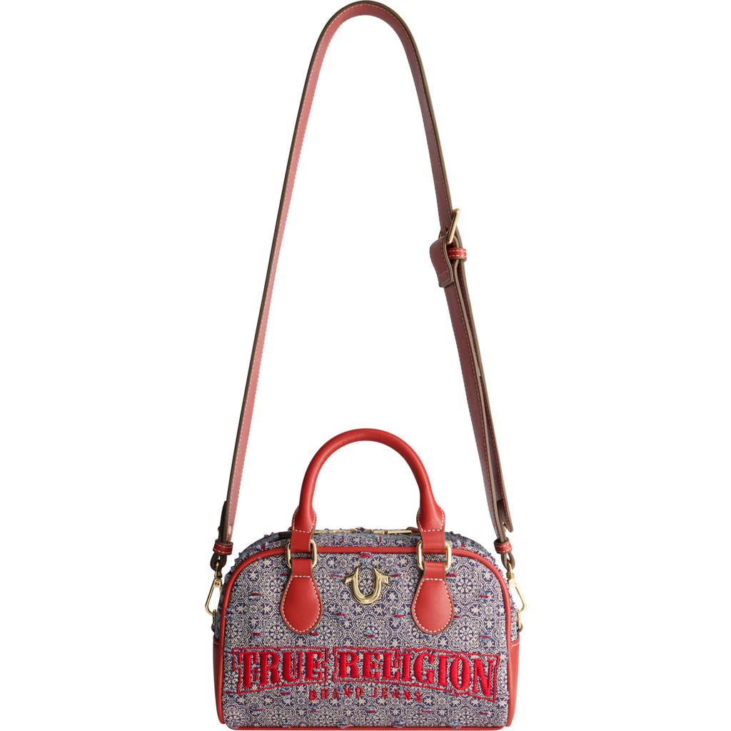 TRUE RELIGION TRUE RELIGION TILE DENIM MINI SATCHEL BAG