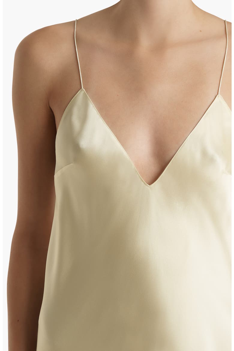Taja Silk Satin Slipdress, Alternate, color, PALE YELLOW