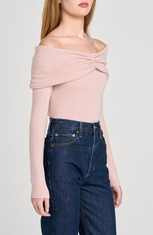 Wayf Alice Off The Shoulder Sweater In Pink
