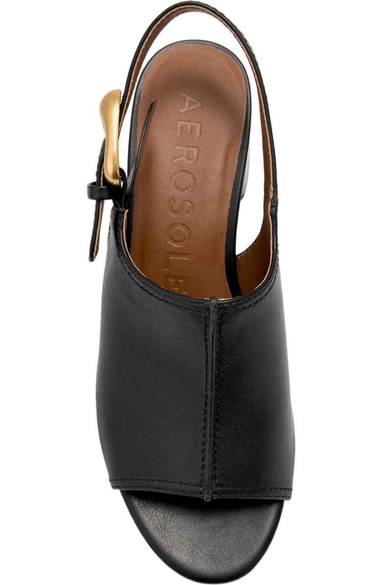 Aerosoles Chancey Platform Sandal, Alternate, color, Black Faux Leather