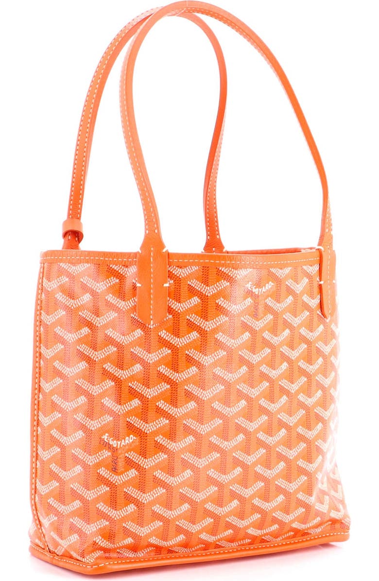 Pre-Owned Goyard Anjou Reversible Tote Coated Canvas Mini, Alternate, color, Orange