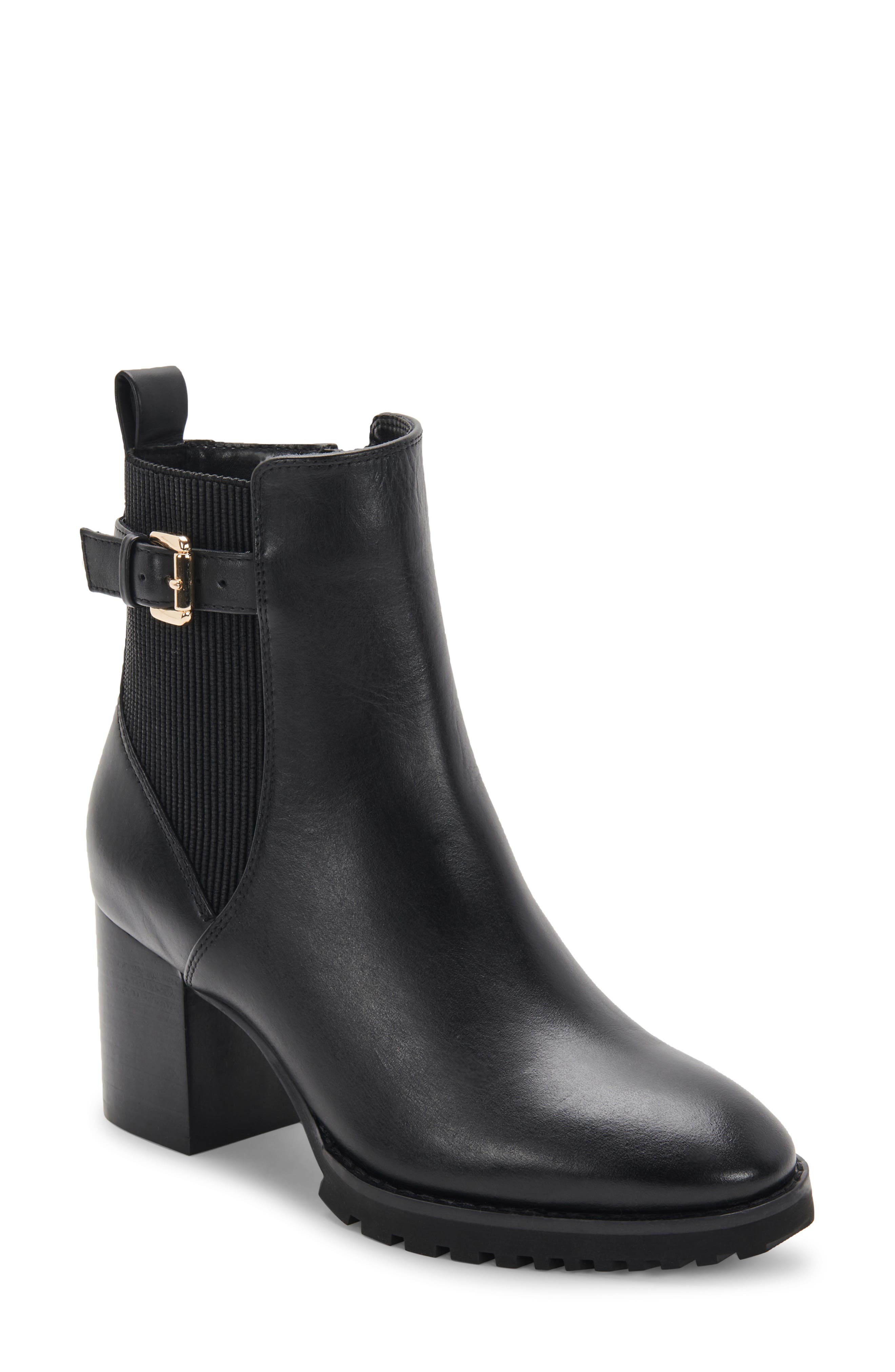 Tobi Waterproof Bootie, Main, color, BLACK LE