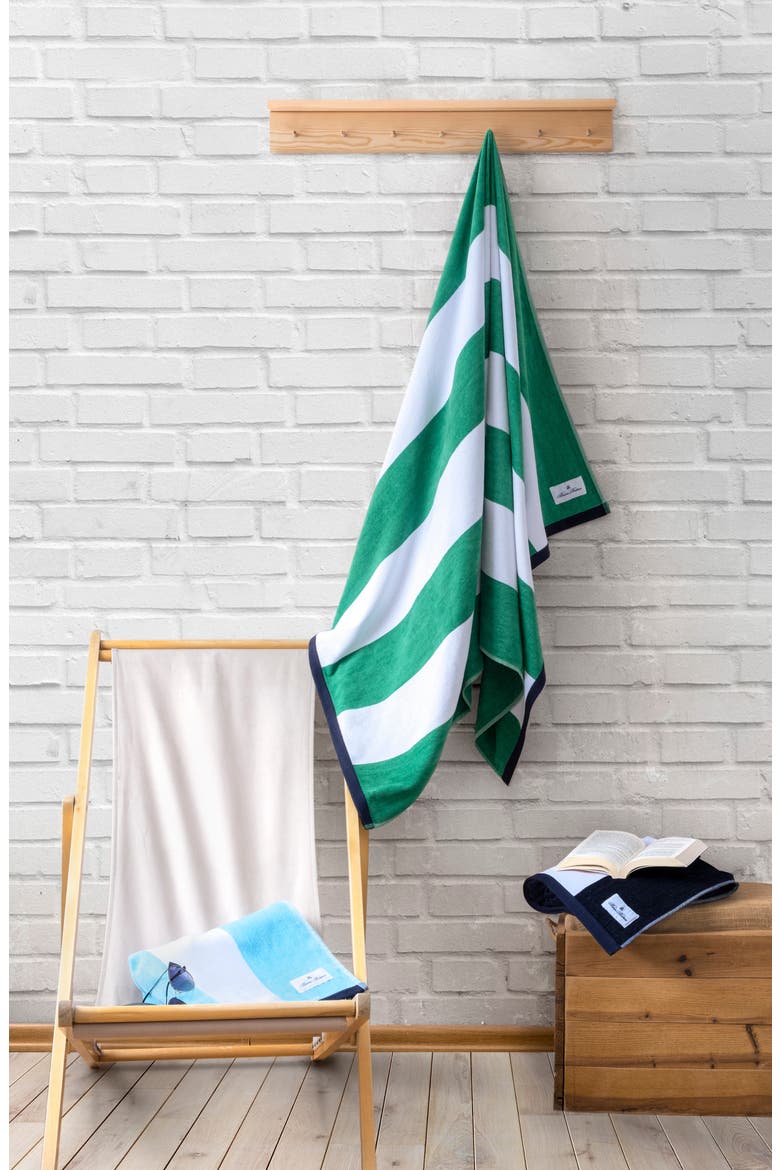 Stripe Beach Towel, Alternate, color, GREEN