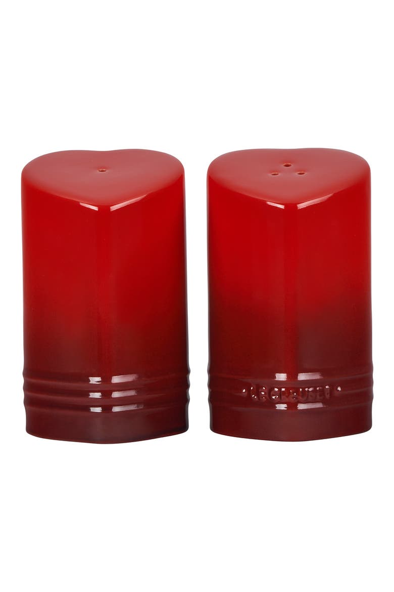 Heart Salt & Pepper Shaker Set, Alternate, color, CERISE