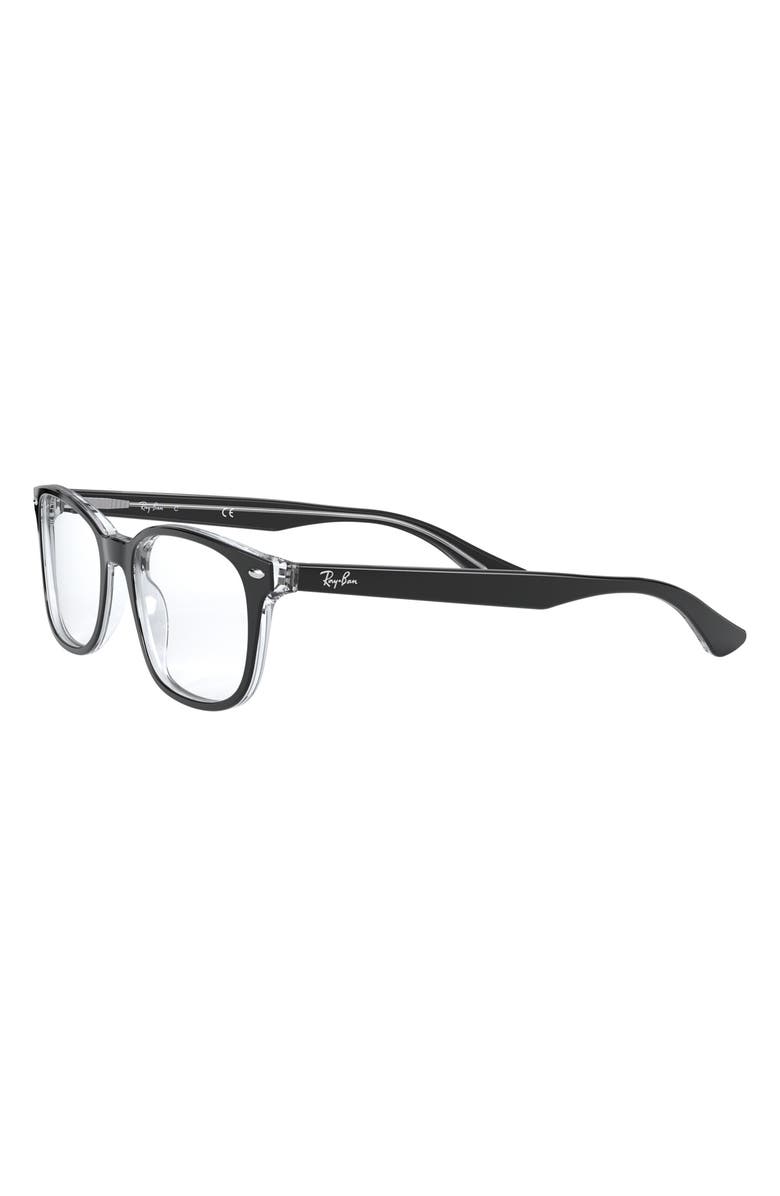 Ray-Ban 53mm Optical Glasses, Alternate, color, Black