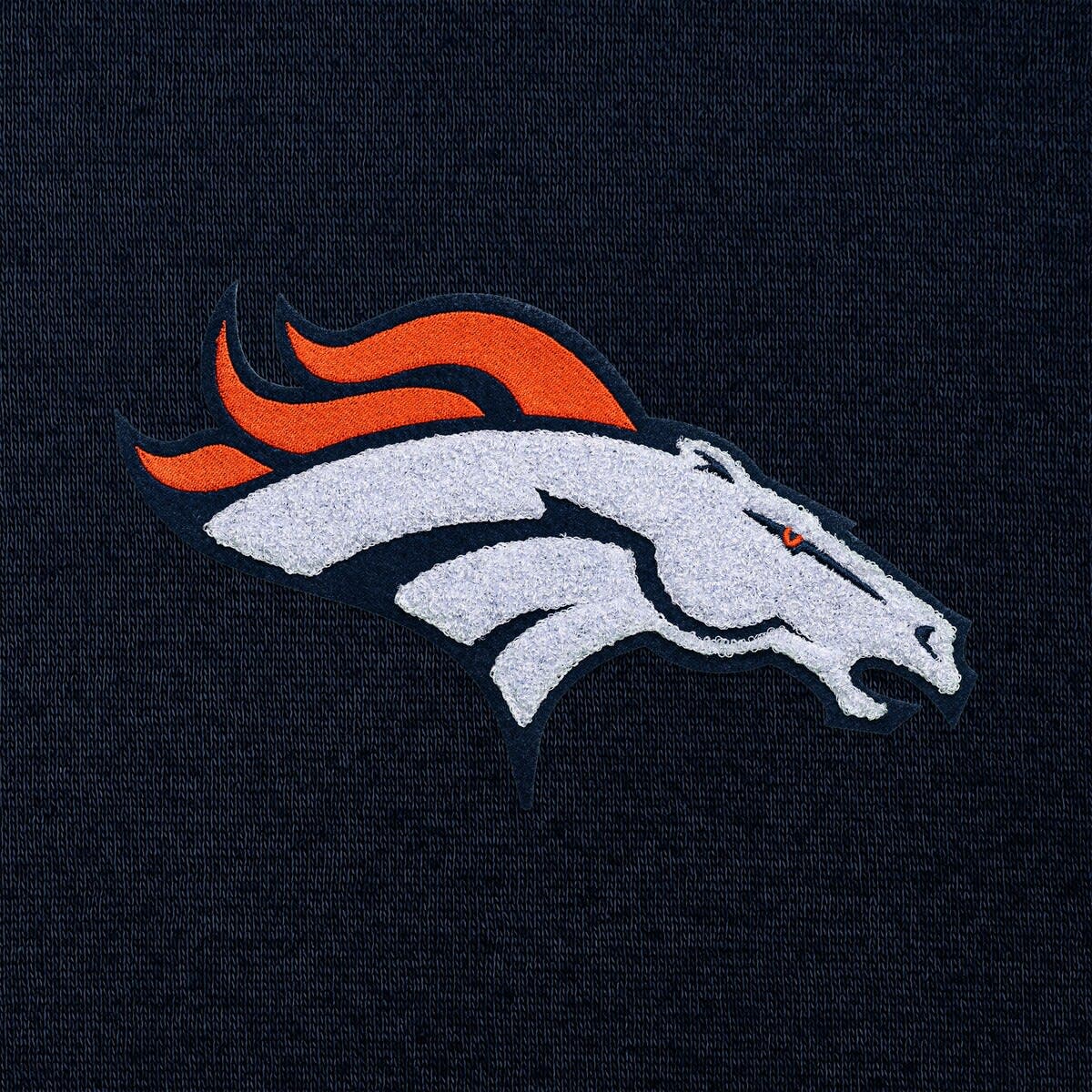 ANTIGUA Men's Antigua Navy Denver Broncos Victory Chenille Pullover ...