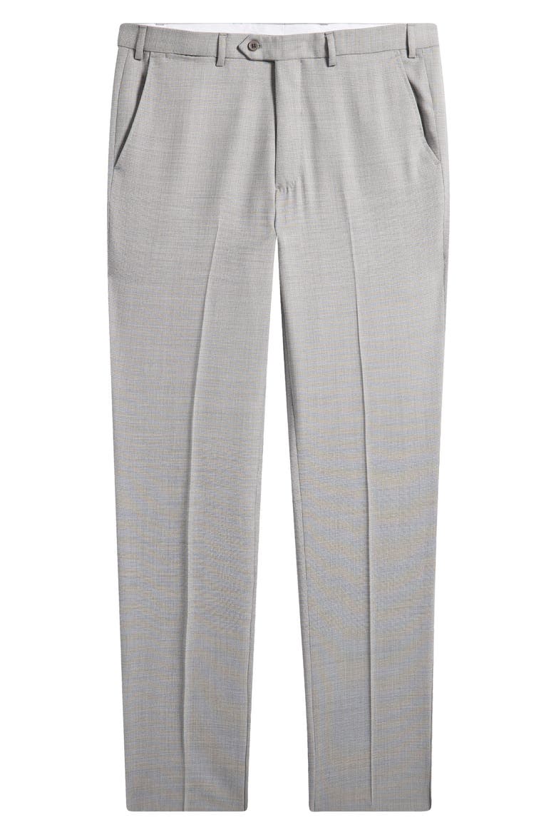 Grey Textured Virgin Wool Dress Pants, Alternate, color, GREY