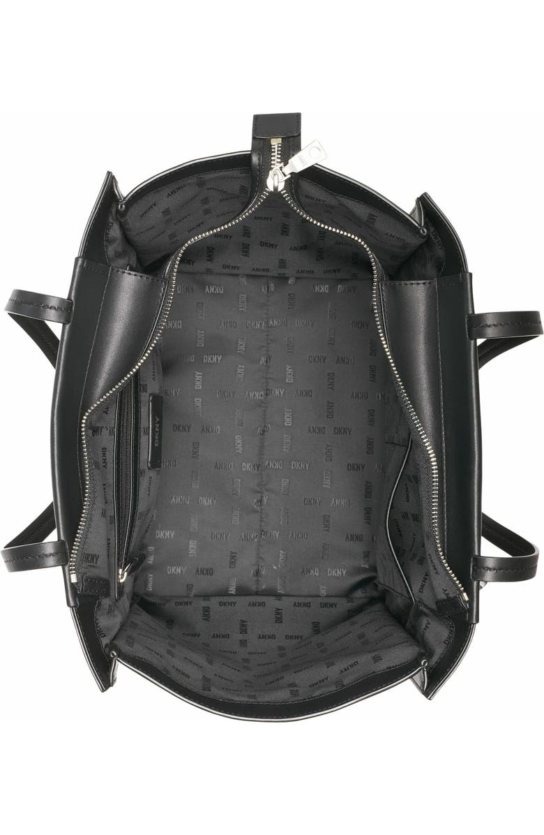 DKNY Pax Large Tote Bag, Alternate, color, Black/Silver