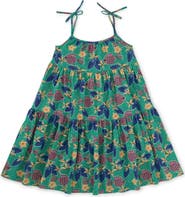 Tea Collection Tie Shoulder Tiered Dress