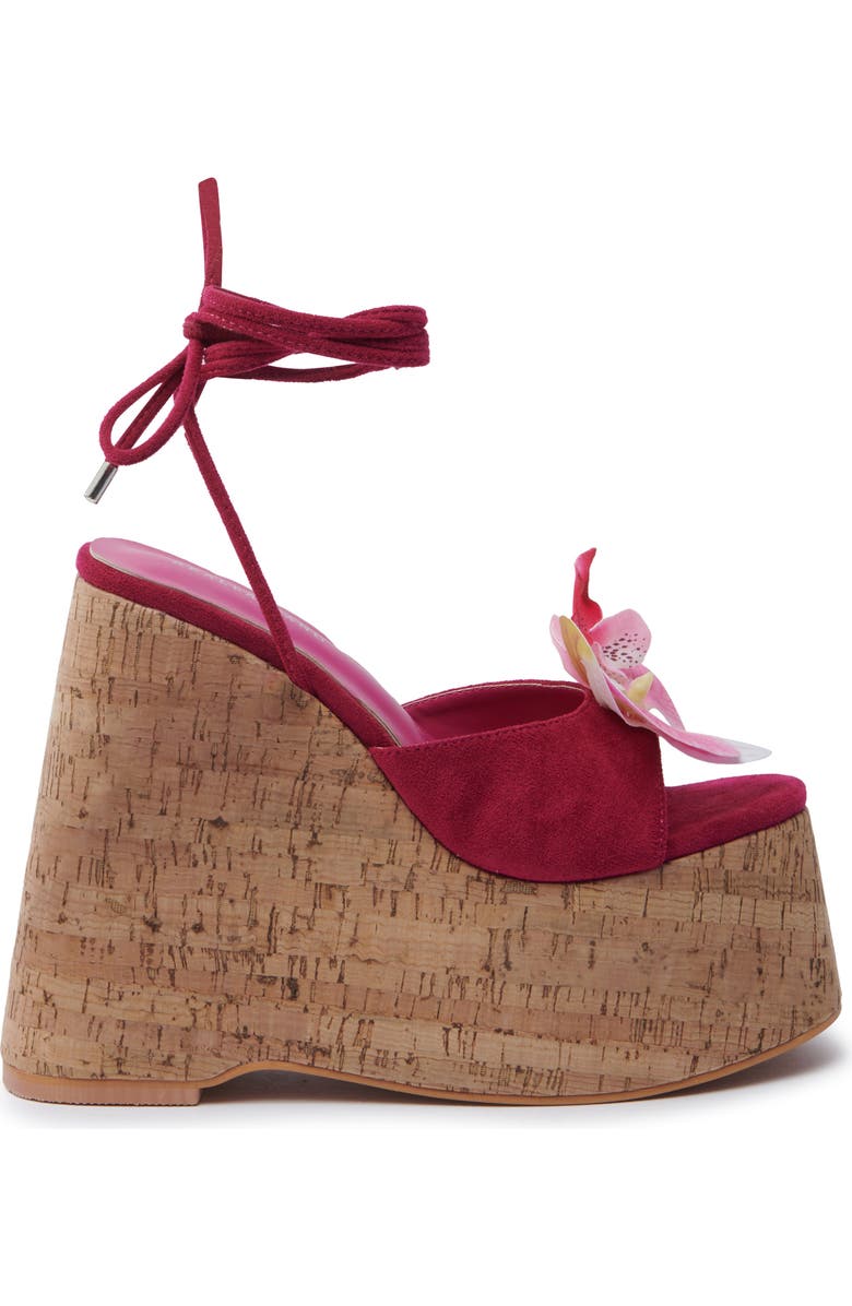 AZALEA WANG Daleyza Ankle Wrap Platform Wedge Sandal, Alternate, color,