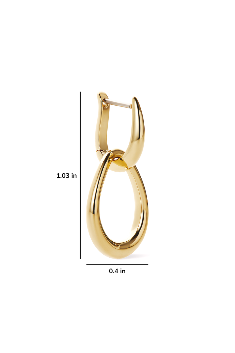 Gold Drop Earrings - Sage, Alternate, color, Gold
