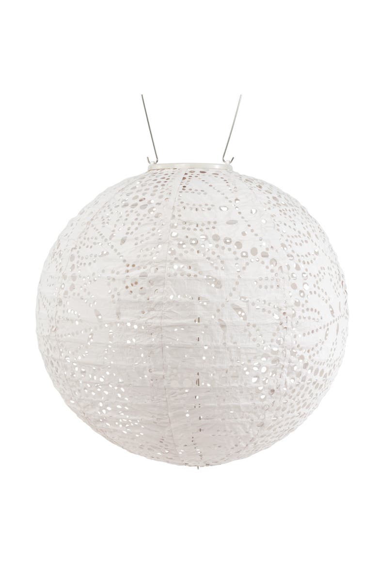Soji Stella - Monstera Solar Lantern, Alternate, color, Porcelain White