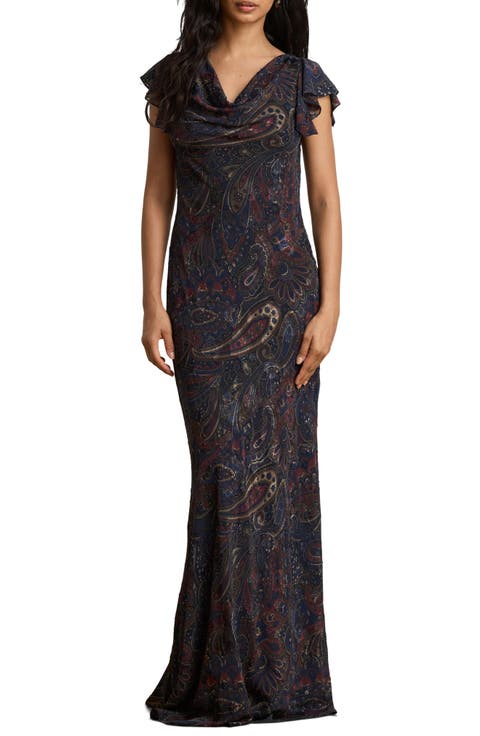 Clipped Jacquard Maxi Dress
