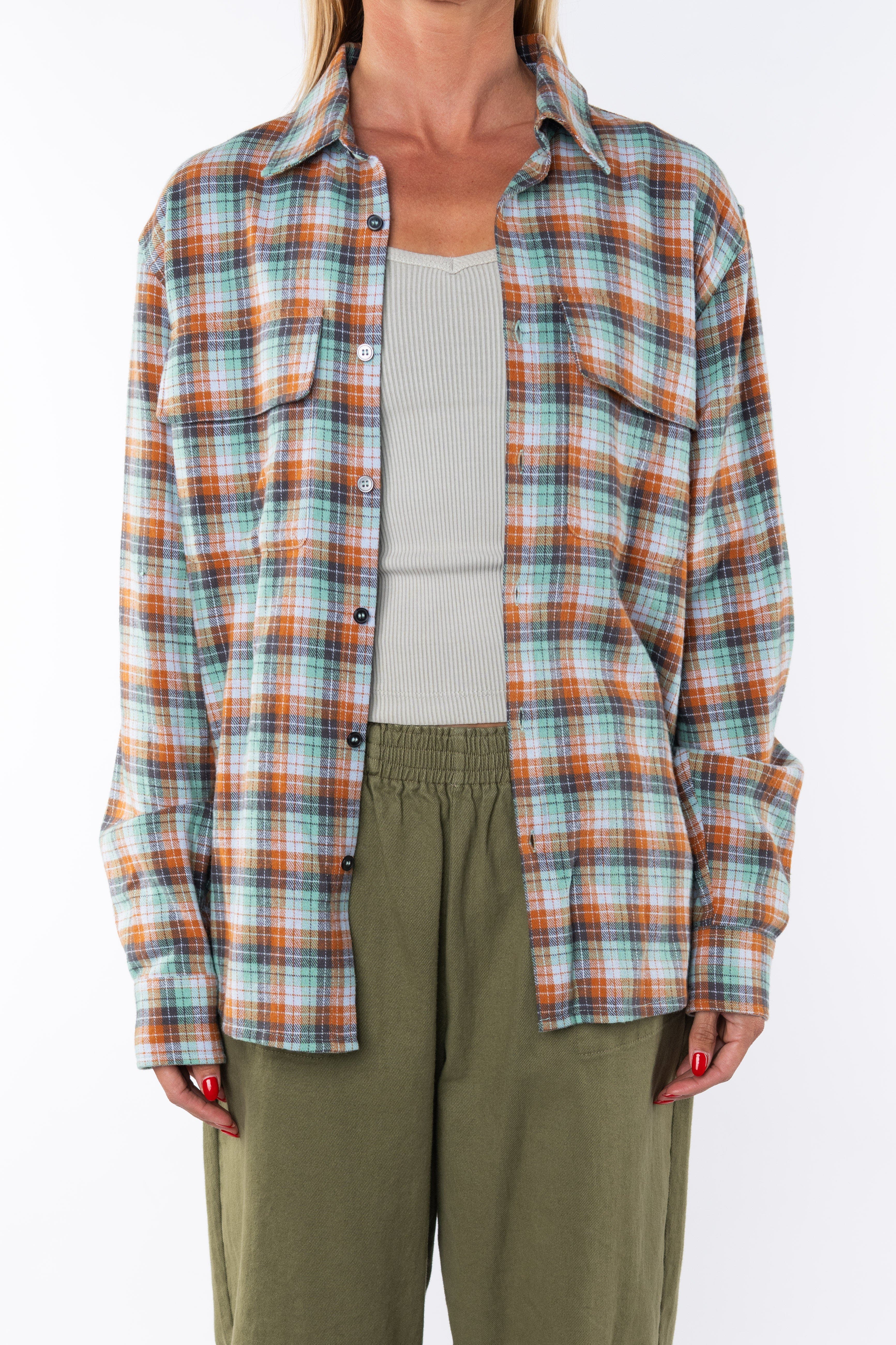 Gender Inclusive Summer Softy Plaid Shirt - image 5