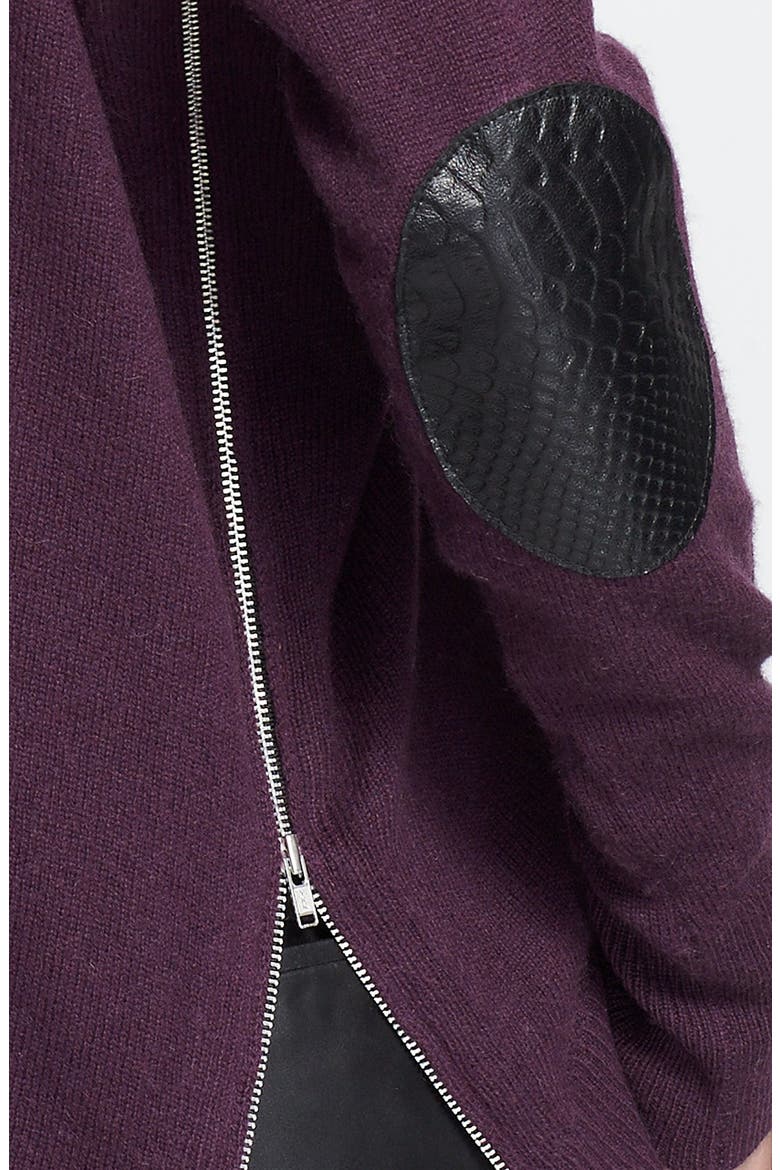 High/Low Cashmere Sweater, Alternate, color, NIGHTSHADE